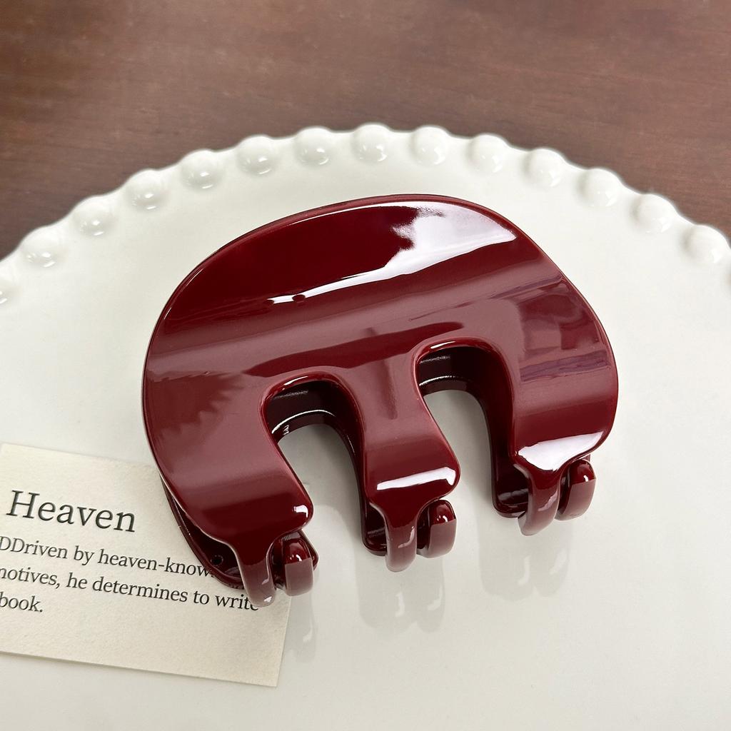 1pc Korean Retro Simple Fat Dwen M-Type Medium Grip Clip Women's Disc Hair Shark Clip Half Tie Hair Clip New Style