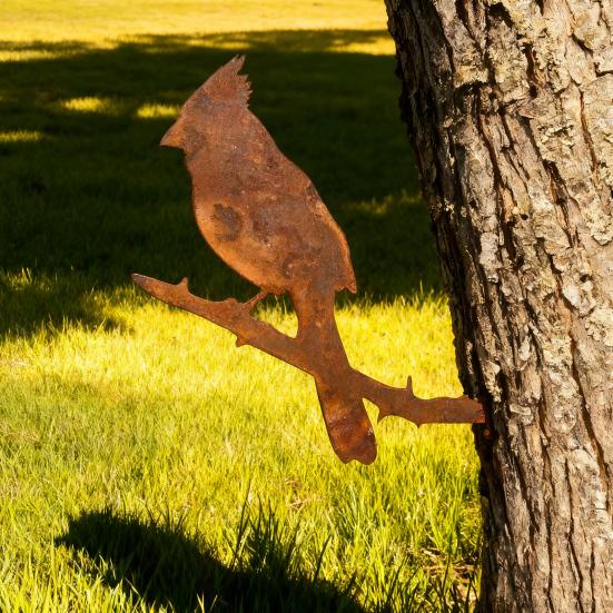 Rostige Eisen Vogel Silhouette Gartenstecker Vintage Kunst Skulptur für Outdoor Zaun Deko Einfache Installation Hof Ornament