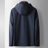 Frühlings- und Herbstjacke mit abnehmbarer Kapuze, leichter Luxus, Business, Jugendlich, Lässig, Winddicht, Einfarbig
