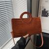 Trendy Women's Pu Tote Bag With Sleek Lines Available In Multiple Colors For Everyday Use