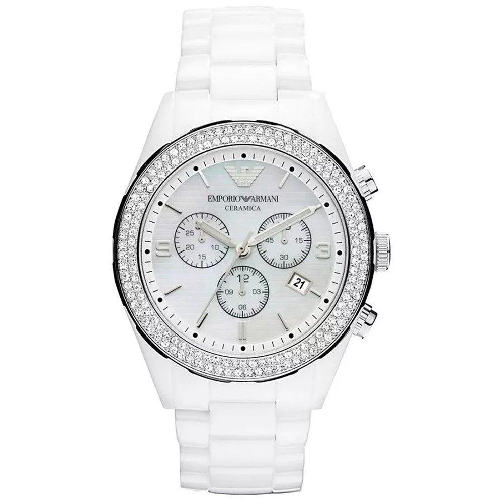 Emporio Armani AR1456 Keramikas Kristāla Balts