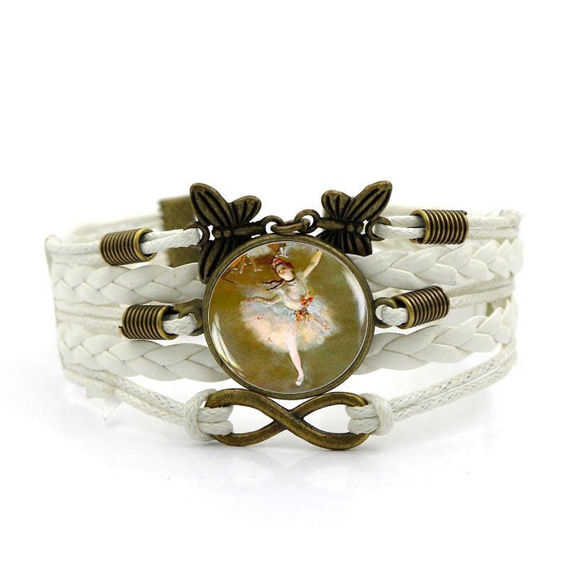 Ballerina Feminine Design Bracelet For Women Vintage Infinity Weaved Jewelry Hand