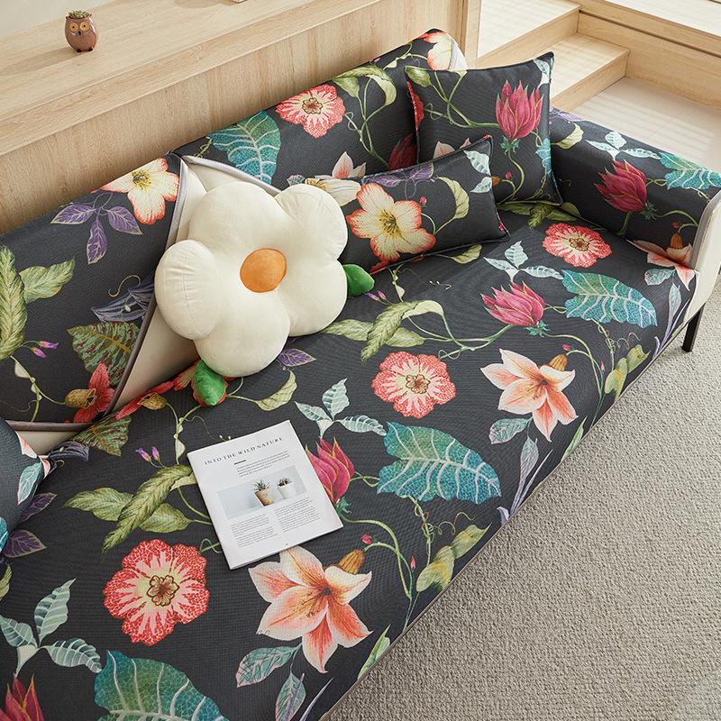 Pernă de canapea din mătase de gheață de vară cu desene animate Covorașa de dormit de vară nouă Perne de scaun antiderapante husă de canapea din piele prosop