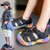 Kids Beach Shoes Toes Capped Camouflage Children Sandals Non-slip Hollowed-out 2025 Summer New Boys Girls Fashion Casual Shoes