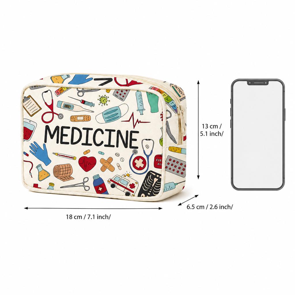 1PC Large Capacity Medicine Bag Travel Portable Medical Bag Home Medicine Storage Bag Set Portable Outdoor First Aid Kit