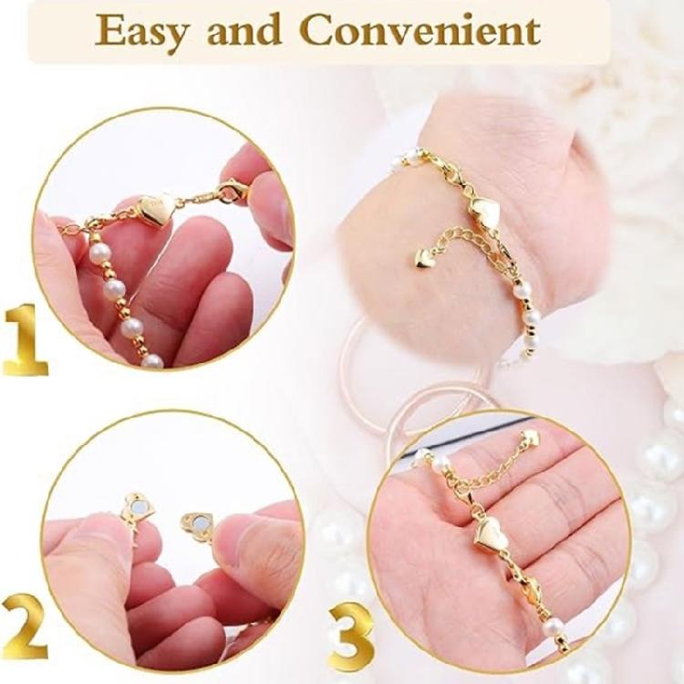 10Pcs Jewelry Clasp Enhancers Magnetic Gold and Silver Plated Portable Accessory for Necklace and Bracelet Extensions
