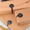 100Pcs Adhesive Long Style Handmade Cake Packaging Sealing Label Kraft Sticker