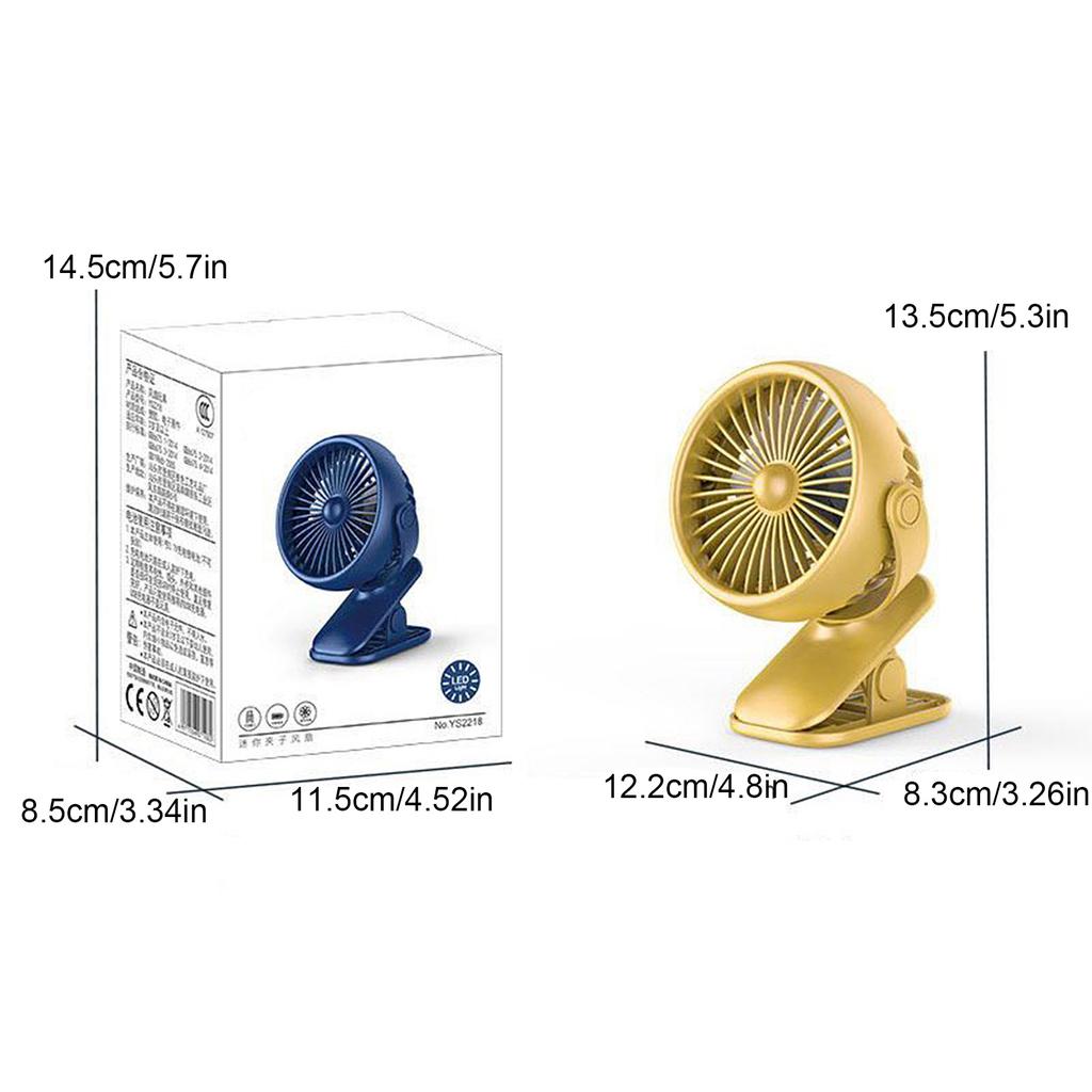 Mini USB Clip Fan Portable Desktop Small Fan for Student Office Bed