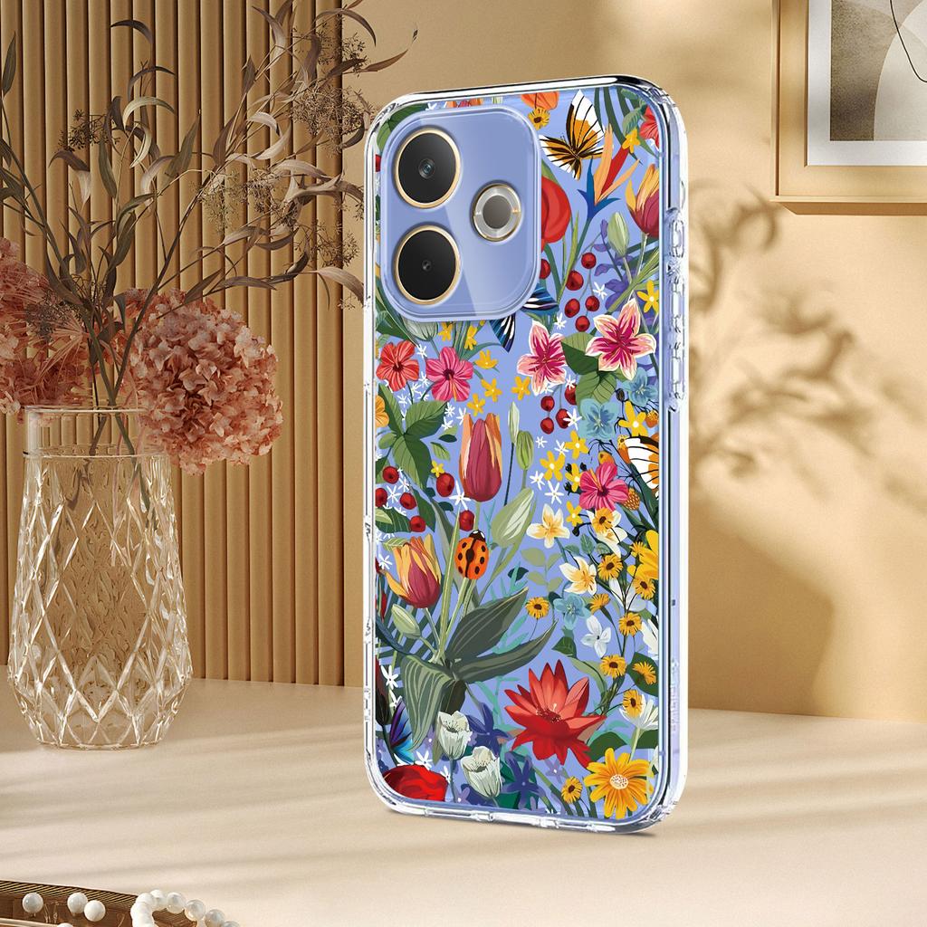 Hülle Für Oppo A5 4G 5G Niedlich Blume Handyhülle für Coque Oppo A5 A5 Pro A5M A3 A3 Pro A3X 4G 5G Transparent Weiche Hülle Funda