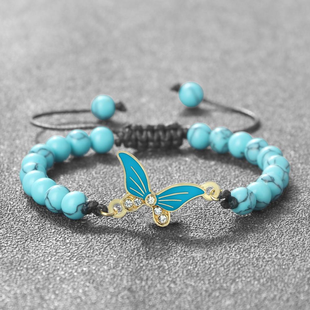 Butterfly Bracelet For Women Girl Elegant Adjustable Chain Charm Energy Jewelry Gold Silver Plated Gift For Her Birthday