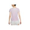 Nike Swoosh Logo Print Sport Crew Neck Short Sleeve T-Shirt Women Tops Light-Purple CZ9279-576