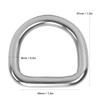 10pcs 316 Stainless Steel D   Semi Circular Welded D   Buckle Surfboard Kayak Pull Buckle Hardware 8MM Diameter