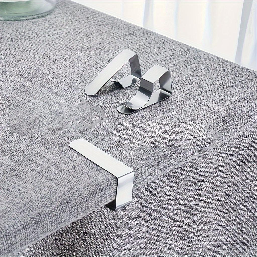 Heavy-Duty Stainless Steel Tablecloth Clips - No Power Needed, Secure Grip for Weddings, Picnics, Parties - Elegant Modern Design