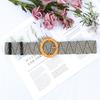 Waist Rope Weave Bamboo Kno Imitation Woven Round Buckle Women Waist Belt Gift