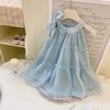 Toddler Infant Girls Sleeveless Halter Neck Casual Dress Comfortable Skin Friendly Summer Outing Dress for Baby Little Girls Daily Wear