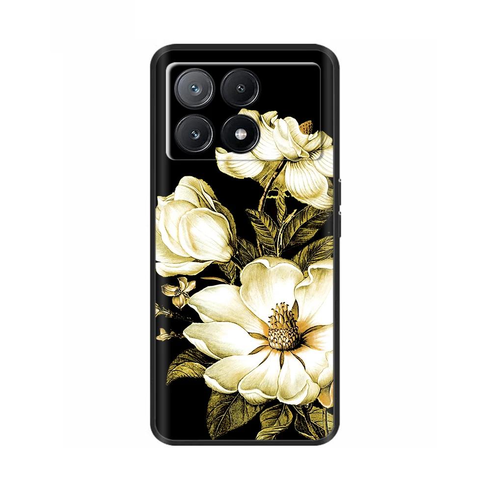 Case For Poco X6 Pro Phone Back Cover For Poco X6 Neo Pocox6 Pro 5G Soft Black Silicone Bumper Shockproof Protective Shell Cases