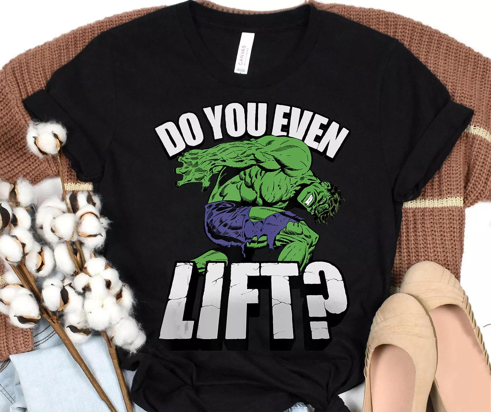Marvel Hulk Do You Even Lift Retro Portrai100% Cotton T-shirt Mens Tees Top Unisex Adult Kid Shirt 8934 S
