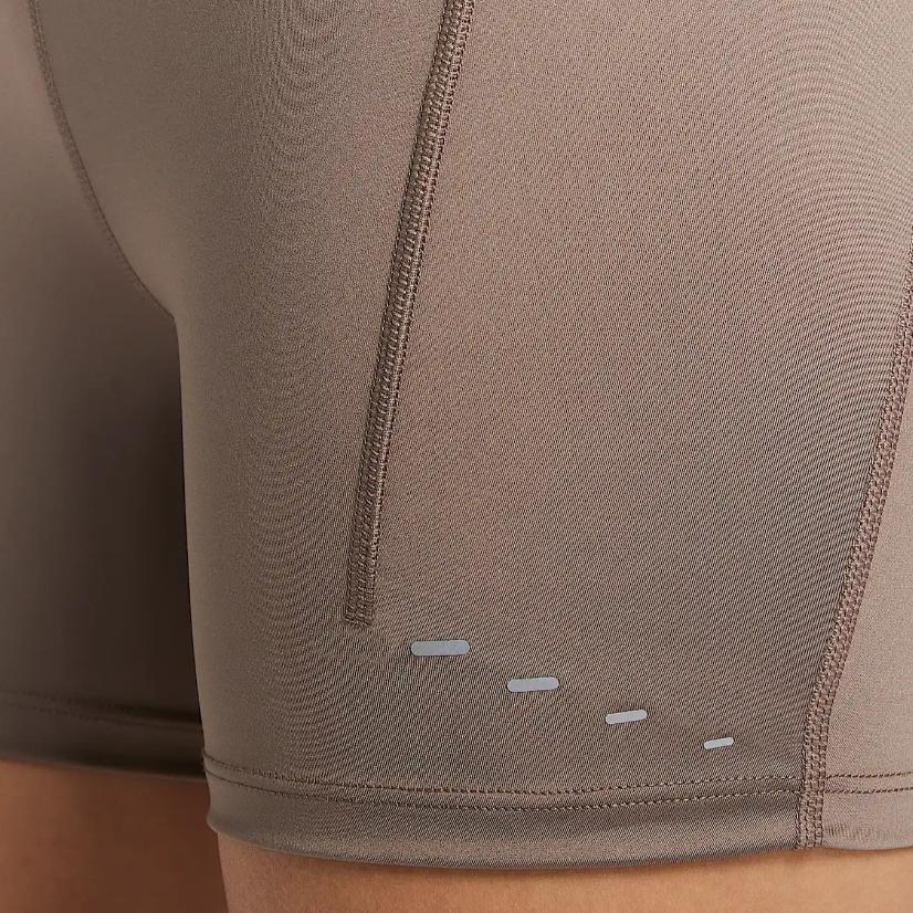 Nike High-Waisted Logo Fitted Three-Quarter Sports Shorts Women Shorts Brown HJ2259-233