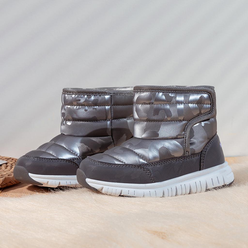 Kids Boys Boys Girls Winter Snow Boots Waterproof Outdoor Warm Faux Plush Lined Shoes