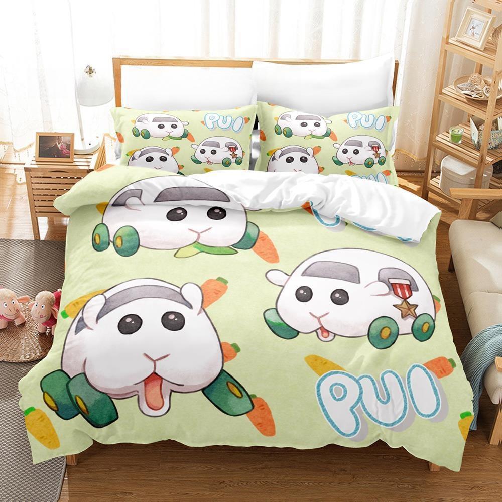 Pui Pui Molcar Povlečení Jednolůžko Dvojlůžko Plná Velikost Queen King Ložní Souprava Dospělý Dítě Ložnice Přikrývka Sady 3D Anime Prostěradlo