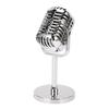 Retro Microphone Props Simulation Classic Fake Vintage Microphone Prop Model for Bar Decoration Electroplated 6
