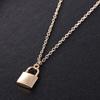 Fashion Metal Plating Lock Necklace Ladies Pendant Clavicle Chain
