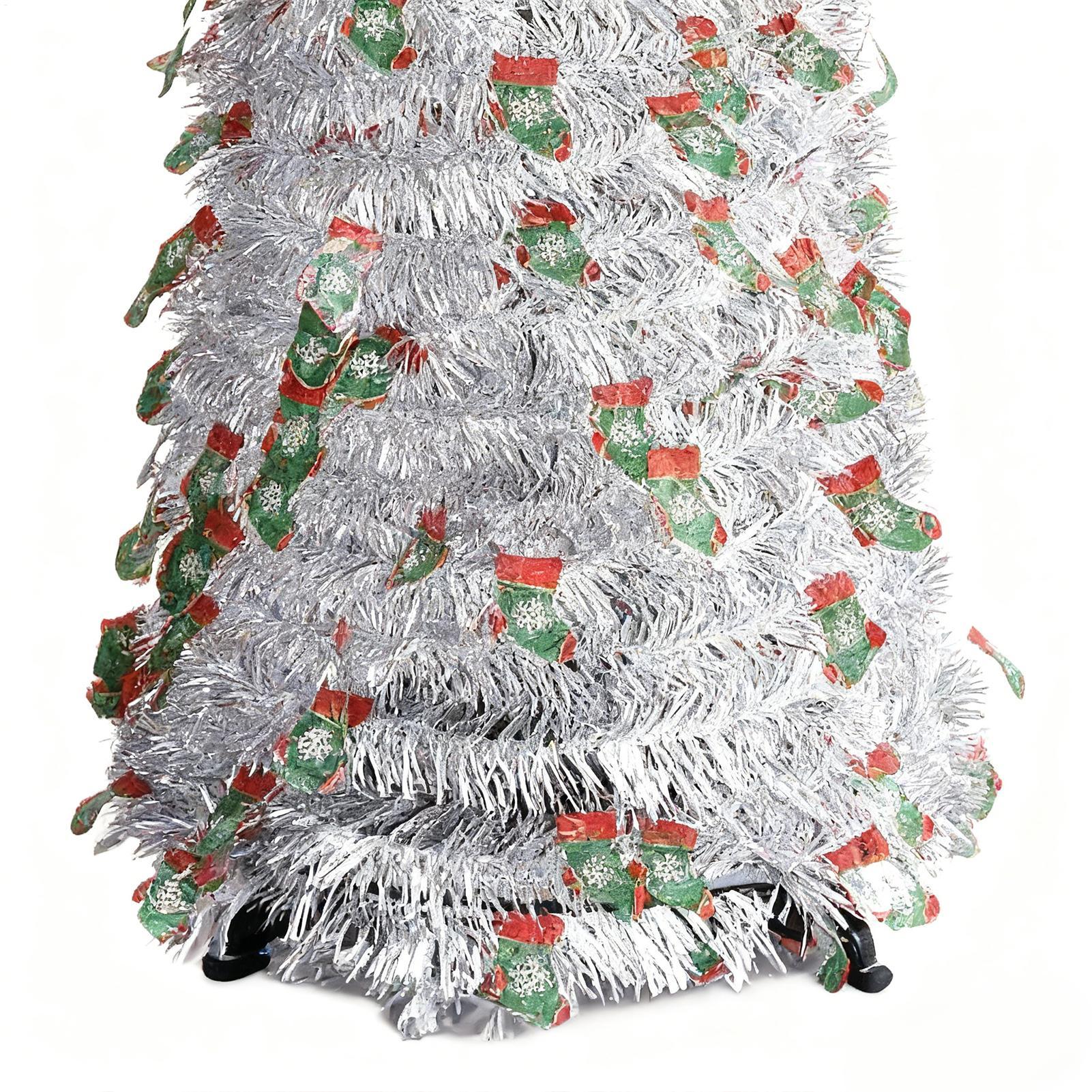 

Easy Christmas Tree 5Ft Retractable Home Decor Fake Christmas Tree With Installation Accessories For Indoor Outdoor Living Room 1.5m