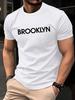 Brooklyn Stati Uniti Stampato Uomo Retro T-shirt Cotone TuttoAbbinabile T-shirt Trendy Strada Manica Corta Unisex Girocollo Morbido Vestiti