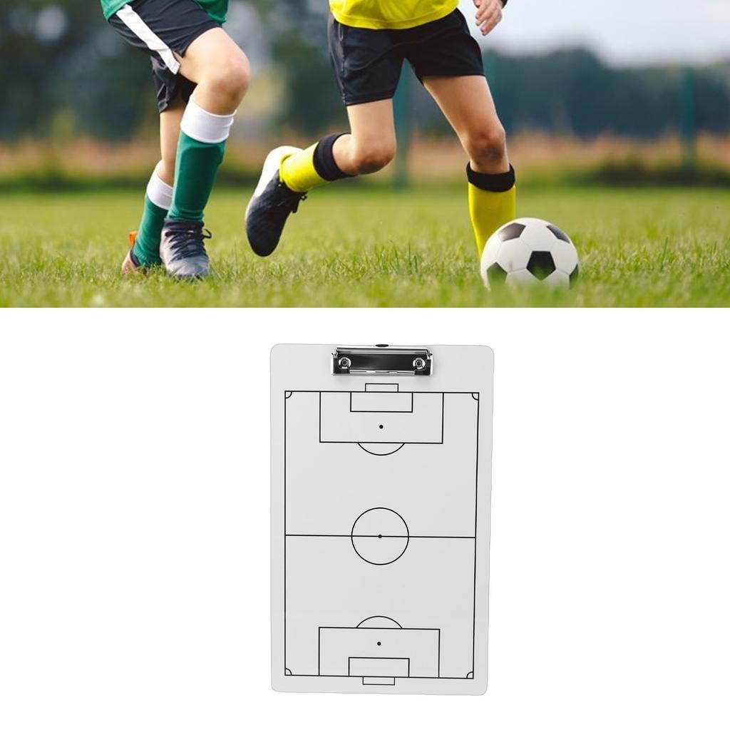 Soccer Dry Erase Board Easy Drawing PVC Soccer Clipboard for Training Strategy Demonstration