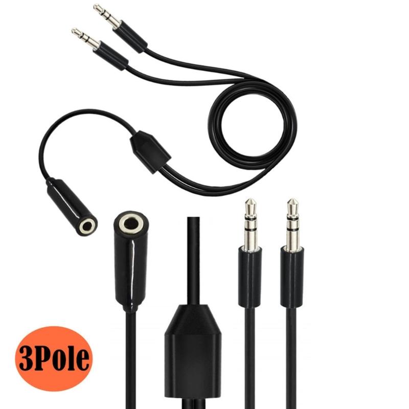 Y Shaped 3.5mm Audio Cable 3.5mm Female to 2 Male for Two Speakers Headphones