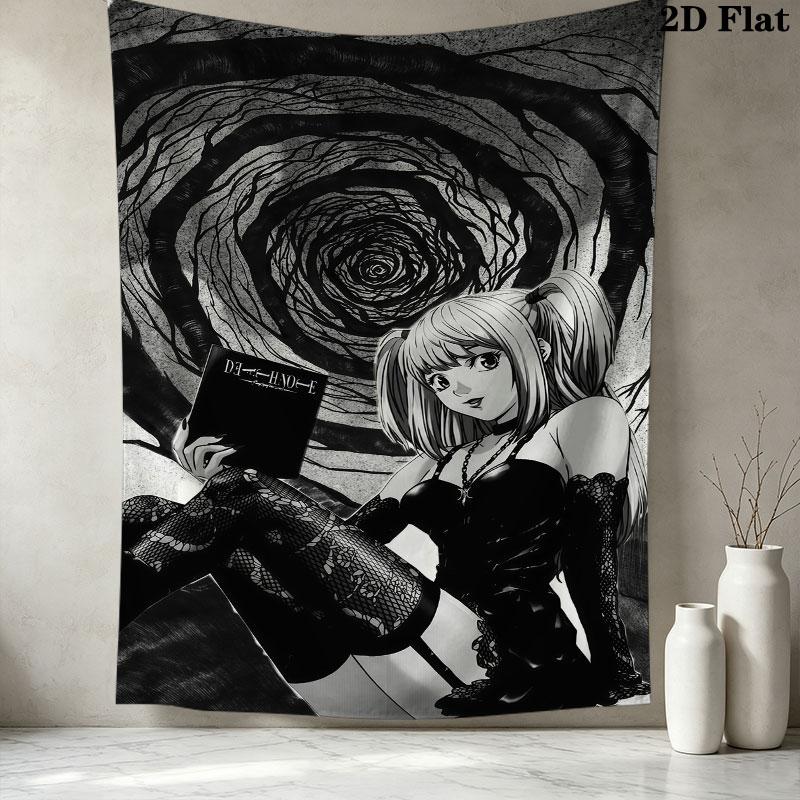 Death Note Wandteppich Ästhetischer Wandbehang Gedruckter Stoffdecke Dekorative Wandteppiche Für Schlafzimmer Wohnzimmer Heimdekoration