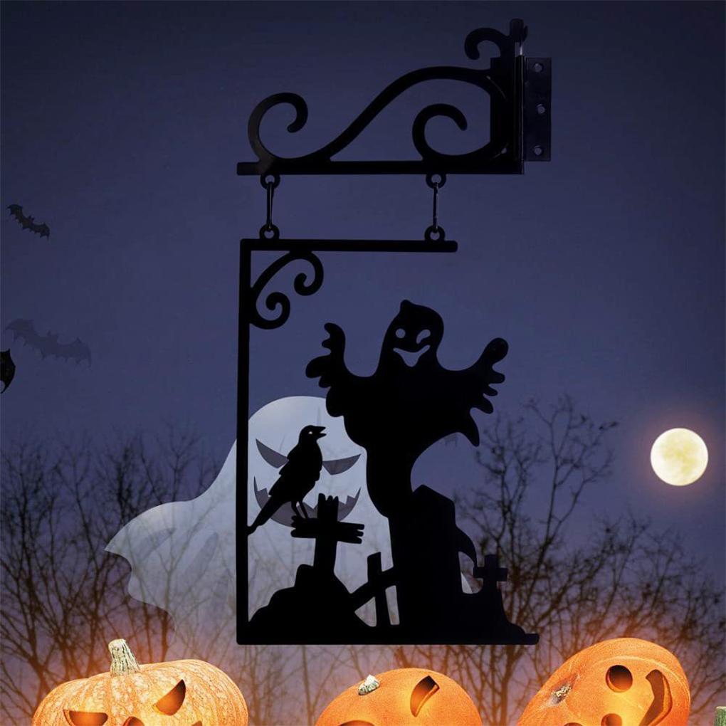 Klassisches Hexen-Silhouette Metall Gartenschild – Langlebiges Und Exquisites Handwerk Garten Eckschild