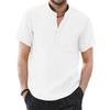 Men's Short Sleeve T-shirt Cotton and Linen Casual Men T-shirt Solid Color Summer Shirt Male Cozy Breathable US Size