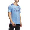 Adidas Letter Pattern Printed Round Neck Short Sleeve T-Shirt Men Tops Light-Blue HI1878