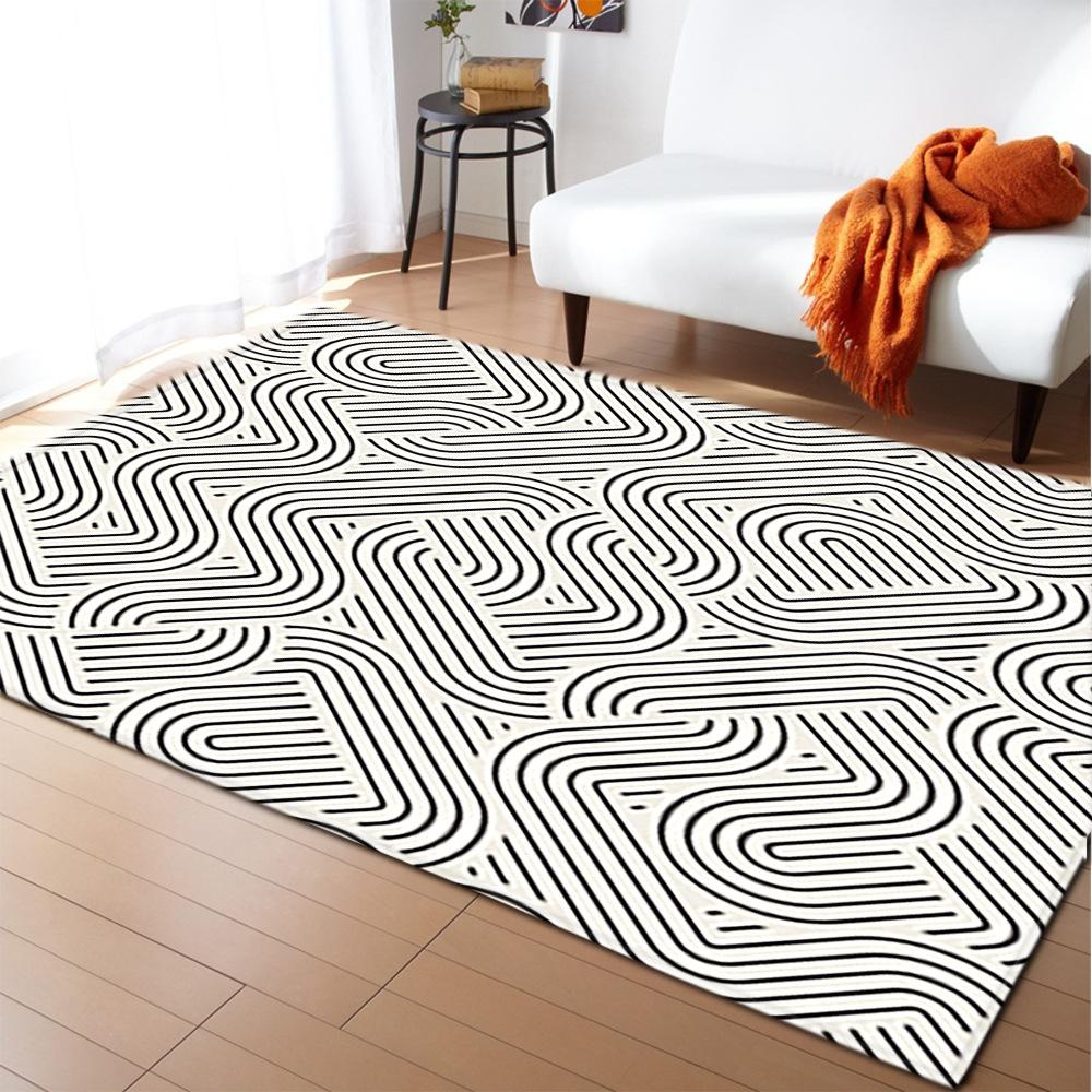 Abstract Stereoscopic Vision Living Room Carpet Bedroom Dining Room Floor Mat Size