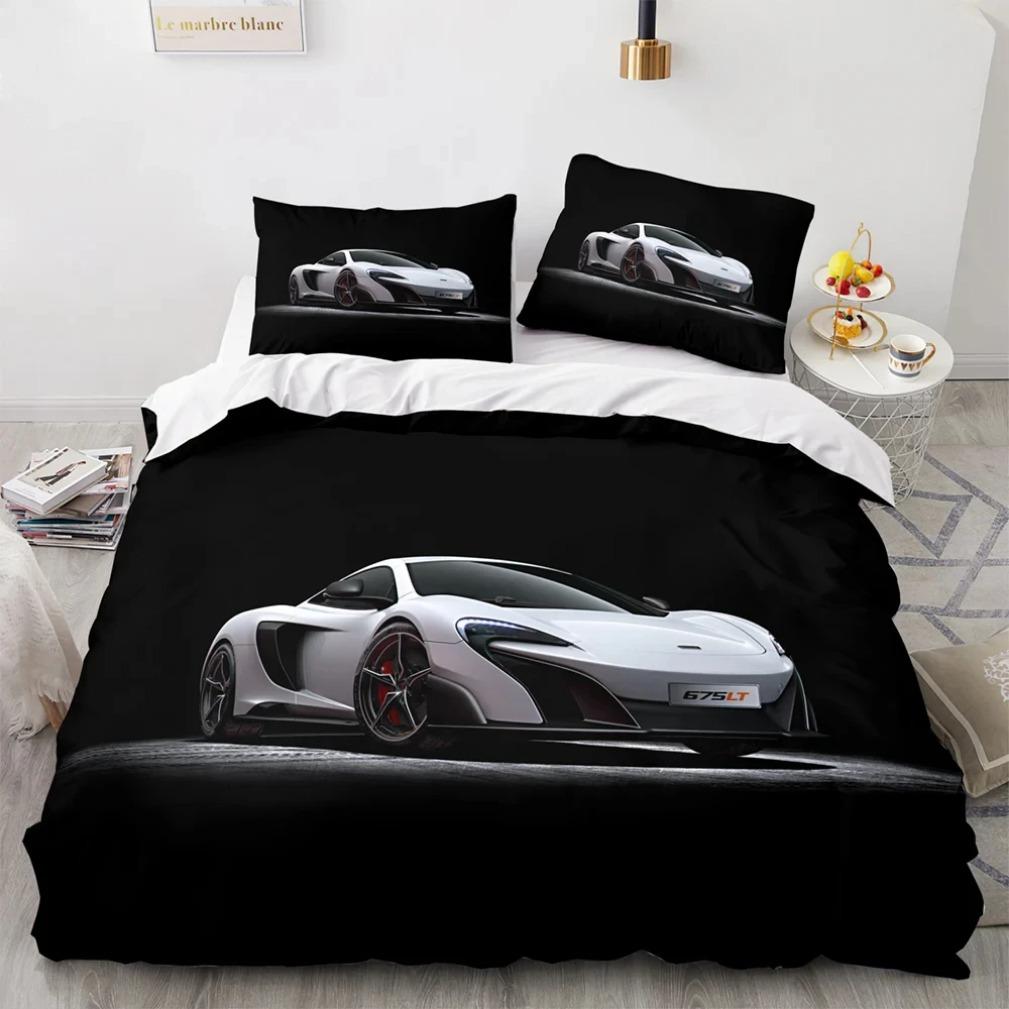 Sports Car Bedding Sets 3D Digital Printed Duvet Cover Sets Full Size,For Teens Boys 2/3pcs Polyester Quilt Cover