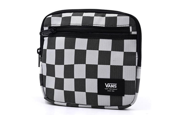 Vans Polyester Shoulder Bag, Crossbody Bag Regular Men s Black White VN0A4RUHO28