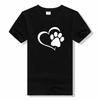 Love Dog Paw T Shirt Love Trend Style Dog Paw Cartoon Animal Pet Summer Graphic Print Female Stylish T Top Shirt