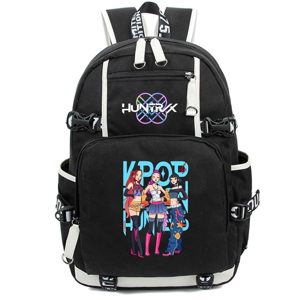 Anime Cartoon K-Pop Demon Hunters Backpack Large Capacity Bookbag for Student Boy Girl Schoolbag Outdoor Waterproof Laptop Travel Bag Mochila