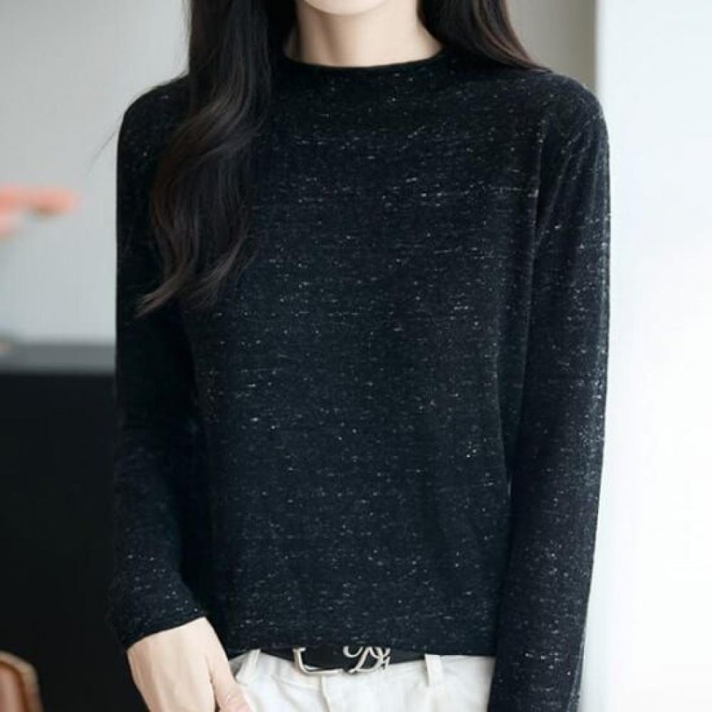 Navava Daily Mock Neck Long Sleeve KniT T Nk3349