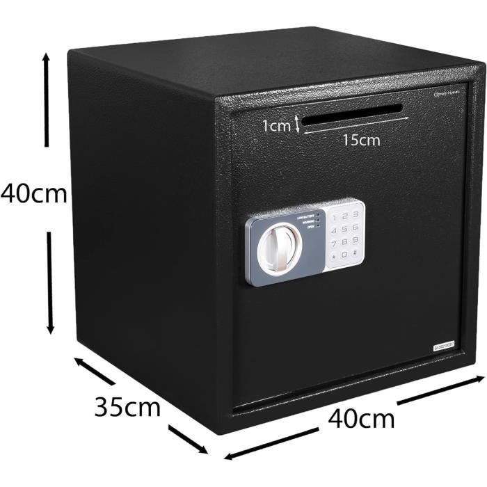 Coffre-fort de dépôt électronique - genie hand - b-class - anti-bounce - acier - 14 kg