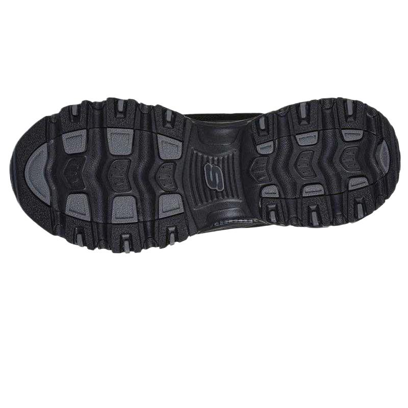 Skechers D'Lites Women Black Low Top Casual Shoes Leather Comfort Simple Versatile 150543-BBK