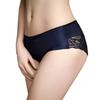 BUZZxSELECTION Seamless Underwear with Lace Stylish for TV013 Size T-Back Back, Women, (01 Navy, L)