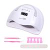 POMAMZ 180W LED UV Nail Lamp, 57 UV LED Beads, Auto Phone Holder, 4-Timer, LCD Display, Detachable Base, for Manicure Salon Home Use, White