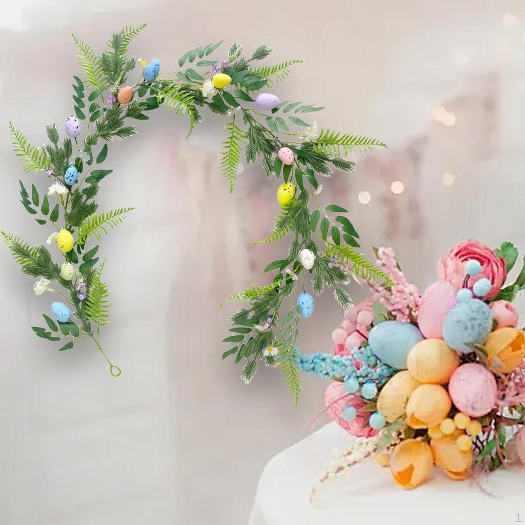Ostereier-Girlande zum Aufhängen, bunter Eierkranz, künstlich für