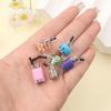 40pcs Resin Material Bottle Pendant Jewelry Making Set Milk Tea Beverage Cup Pendant Color Pendant DIY Summer Beach Anklet Bracelet Earring Keychain
