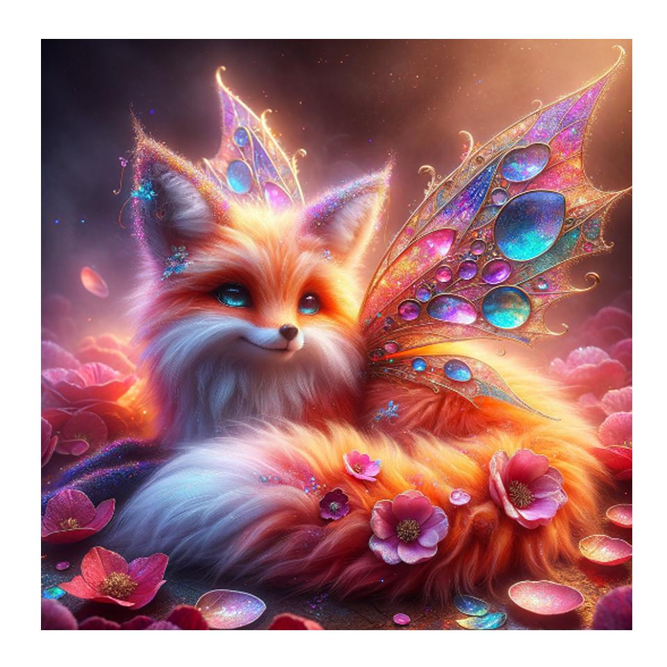 5D Diamantmålning Ny 2026 Drömsk Rävälva Lämplig För Nybörjare Helt Fyrkantig Rund Diamant Mosaik Broderi Dekor För Hemmet