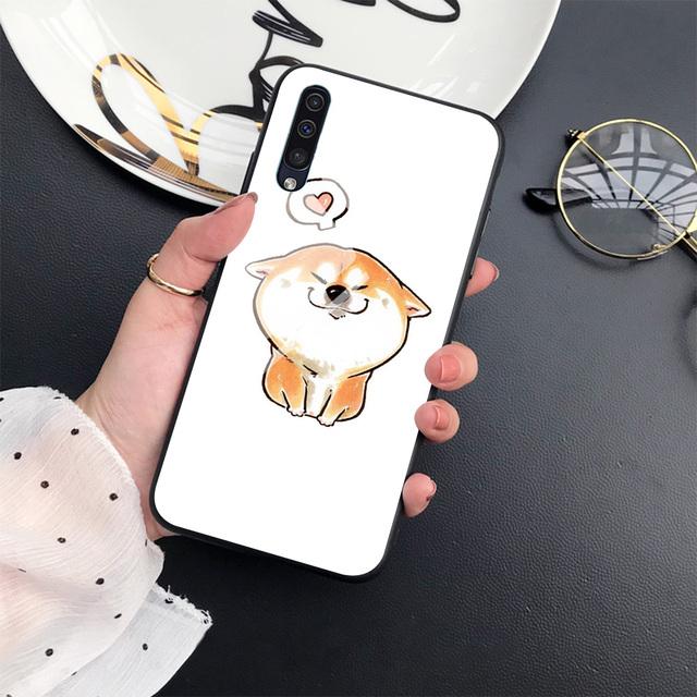 Süße Corgi Hund Hülle für Samsung Galaxy A52 A70 A71 A73 A53 A13 5g A03 A72 A22 A21s A03 Core A42 Gehärtetes Glas Cartoon Cover