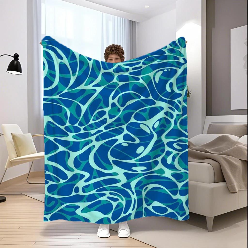 Abstract Pattern Blanket Microfiber Flannel Cover Blanket Bedroom Living Room Sofa Soft And Comfortable Home Decoration