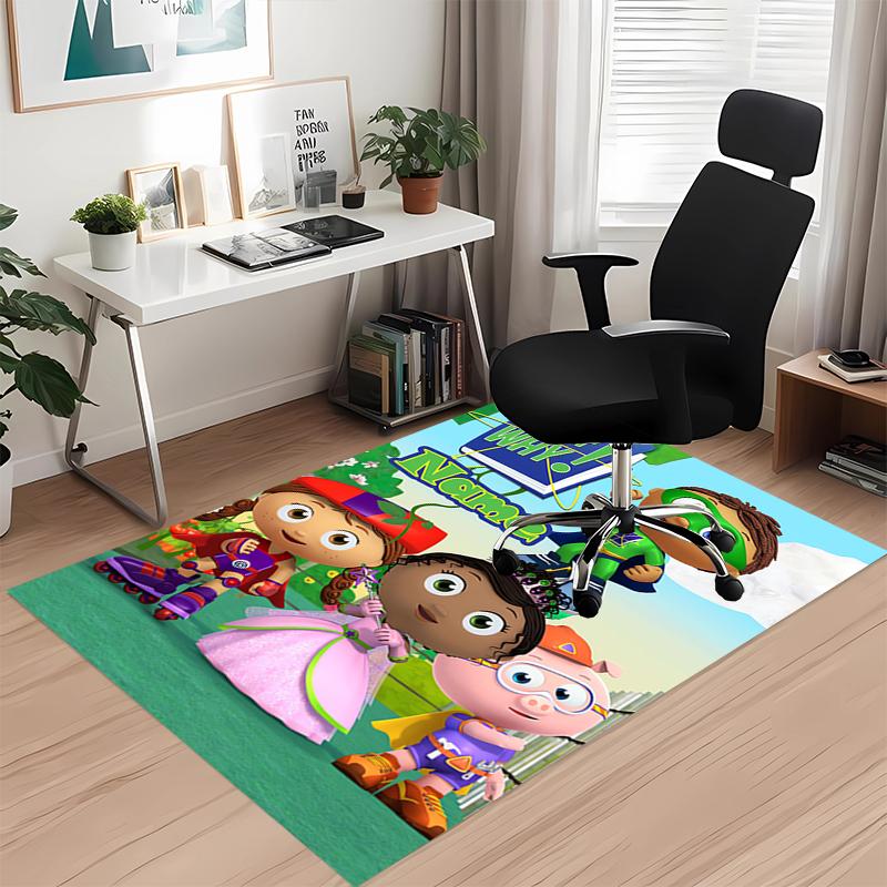 Custom Name Super Why Printed Carpet, for Office Chair Living Room Bedroom Kitchen Room Decor Gifts.